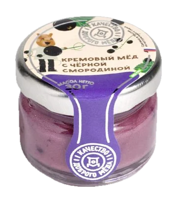 Крем-мёд: чёрная смородина, банка 30 г